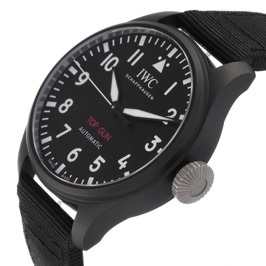 IWC Big Pilot 43mm Top Gun Black Dial Automatic Mens Watch IW329801