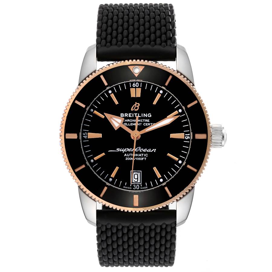 Breitling Superocean Heritage II 42 Steel Rose Gold Mens Watch UB2010