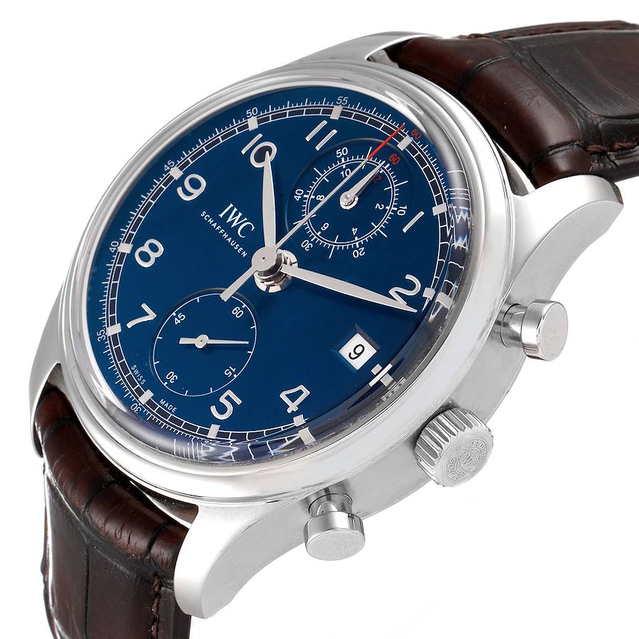 IWC Portuguese Classic Chronograph Laureus Sport For Good Foundation Steel Mens Watch IW390406