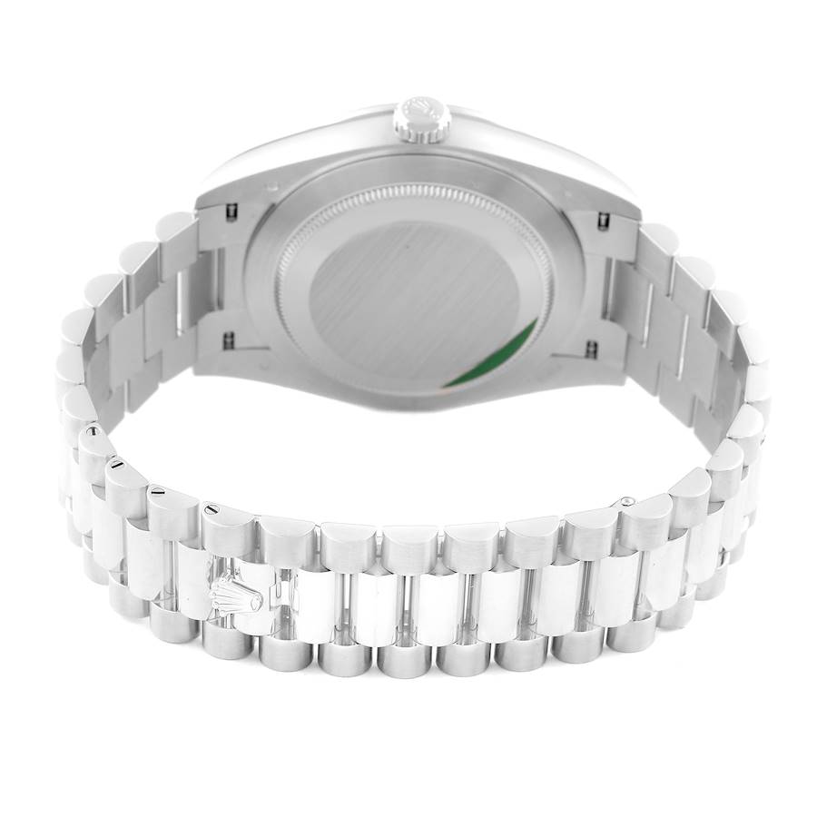 Rolex Day-Date 40 President Platinum Meteorite Diamond Mens Watch 228396