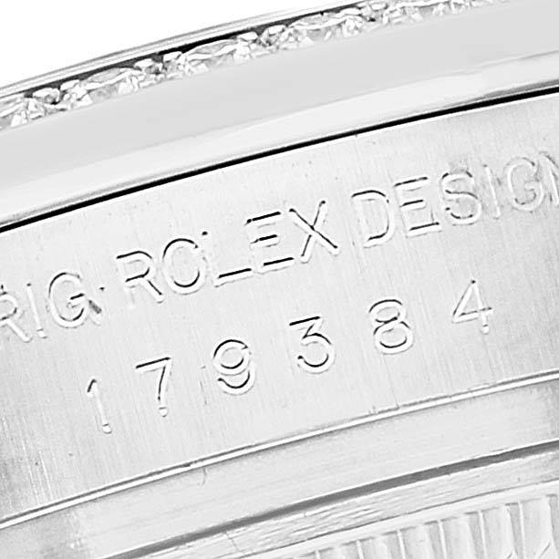 Rolex Datejust Steel Pink Gold Crystal Diamond Ladies Watch 179384