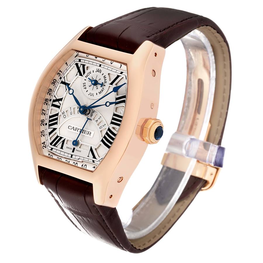 Cartier Tortue Perpetual Calendar Automatic Rose Gold Mens Watch W1580045