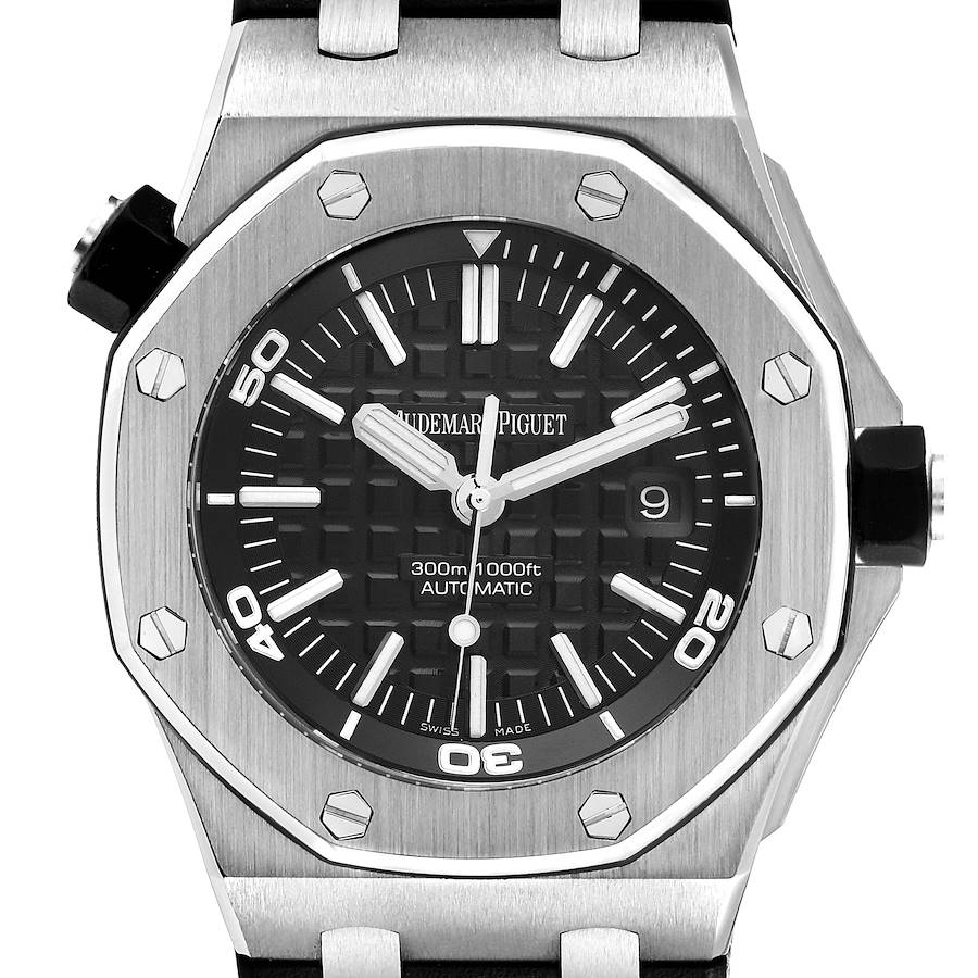 Audemars Piguet Royal Oak Offshore Diver Black Dial Mens Watch 15703