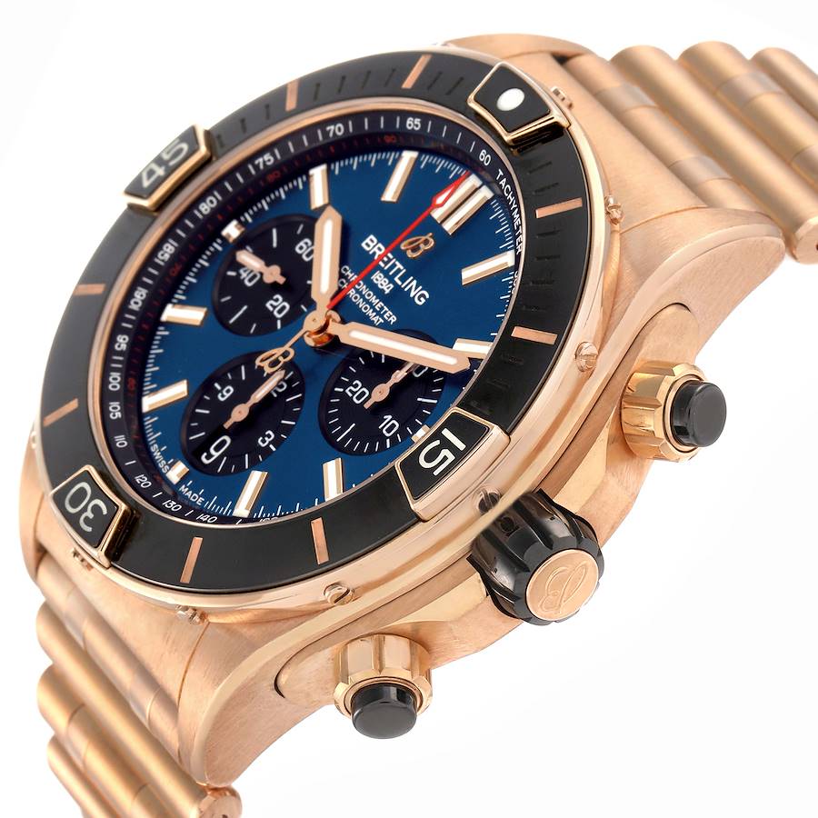 Breitling Chronomat B01 Rose Gold Las Vegas Limited Edition Mens Watch RB0136