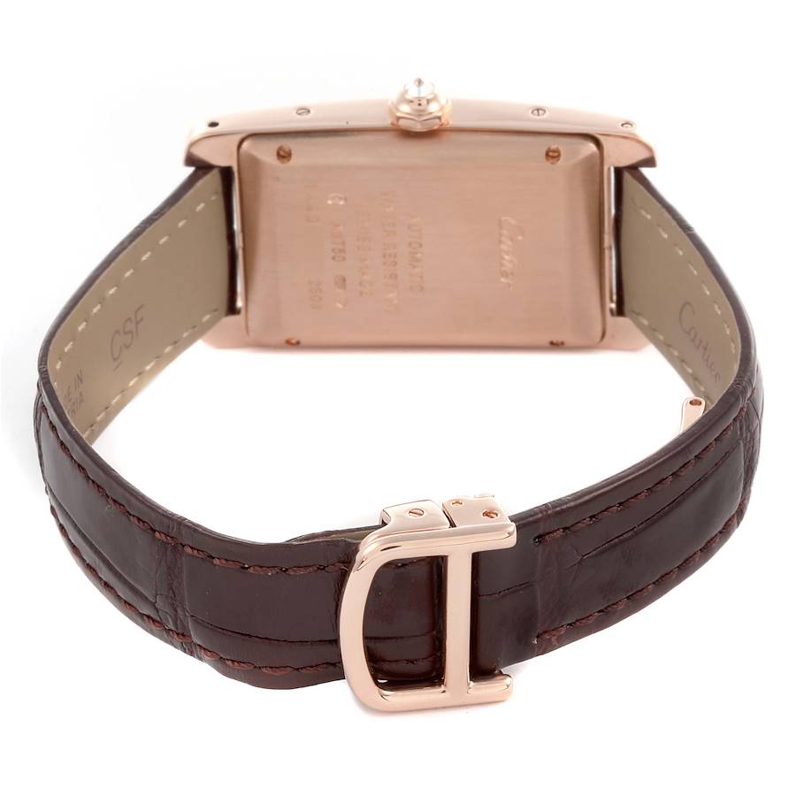 Cartier Tank Americaine Midsize Rose Gold Diamond Ladies Watch WB704751