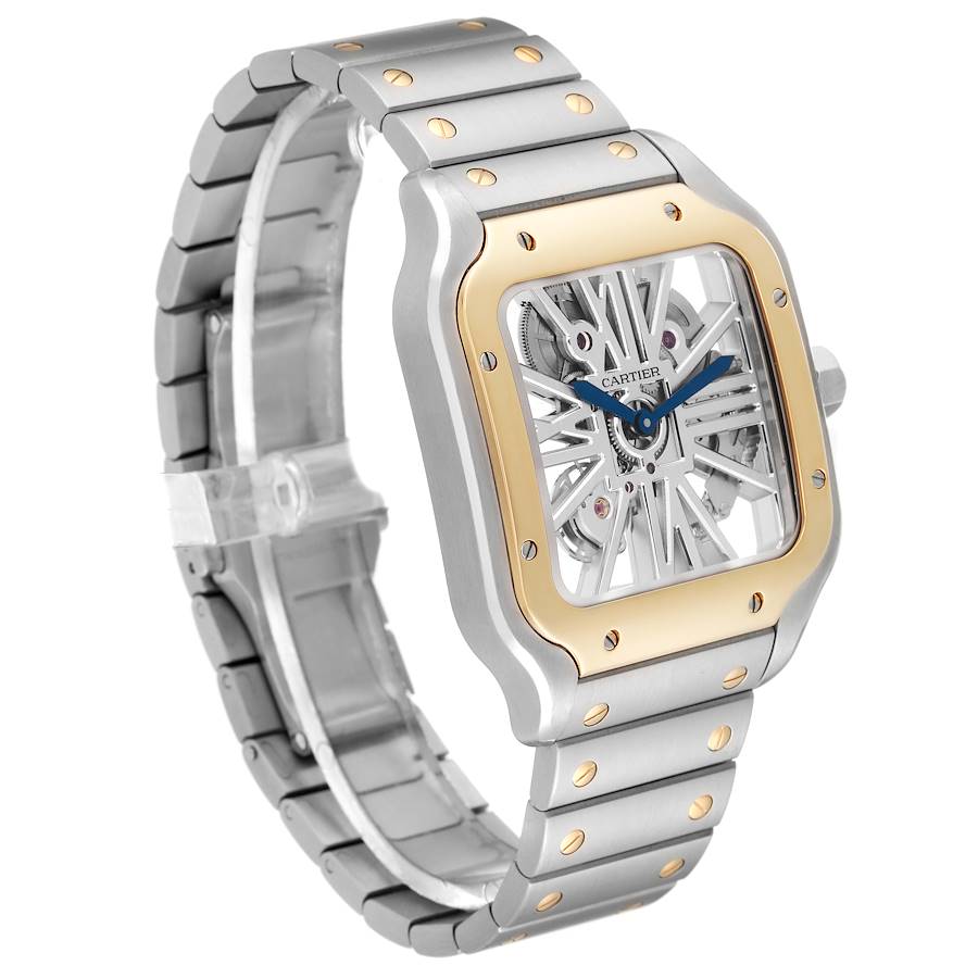 Cartier Skeleton Horloge Santos Steel Yellow Gold Watch WHSA0019