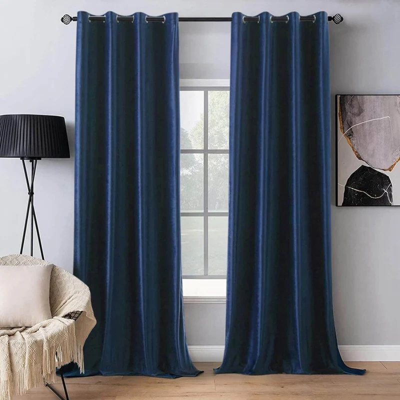 Custom Velvet Luxury Blackout Curtains  (2 Panels) - Grommet