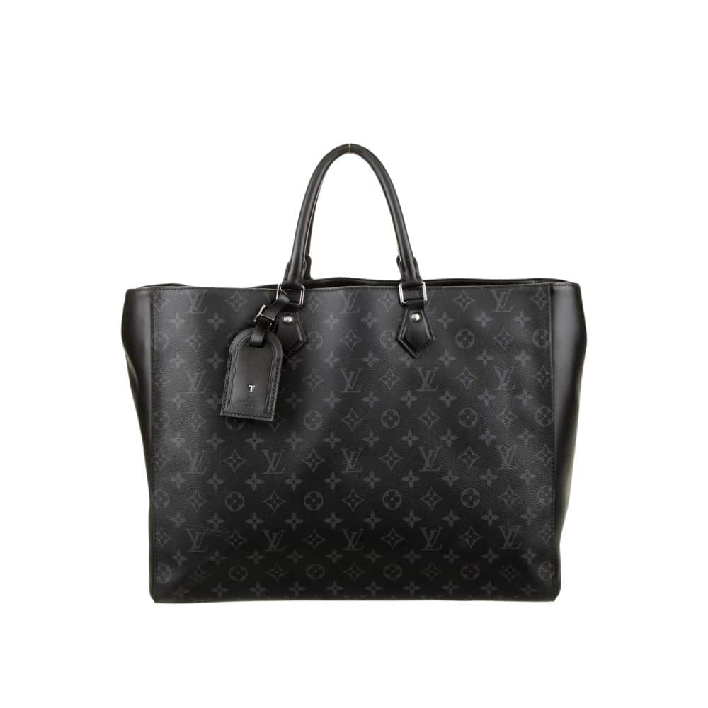 Louis Vuitton Monogram Eclipse Grand Sac Tote Black 40Cm