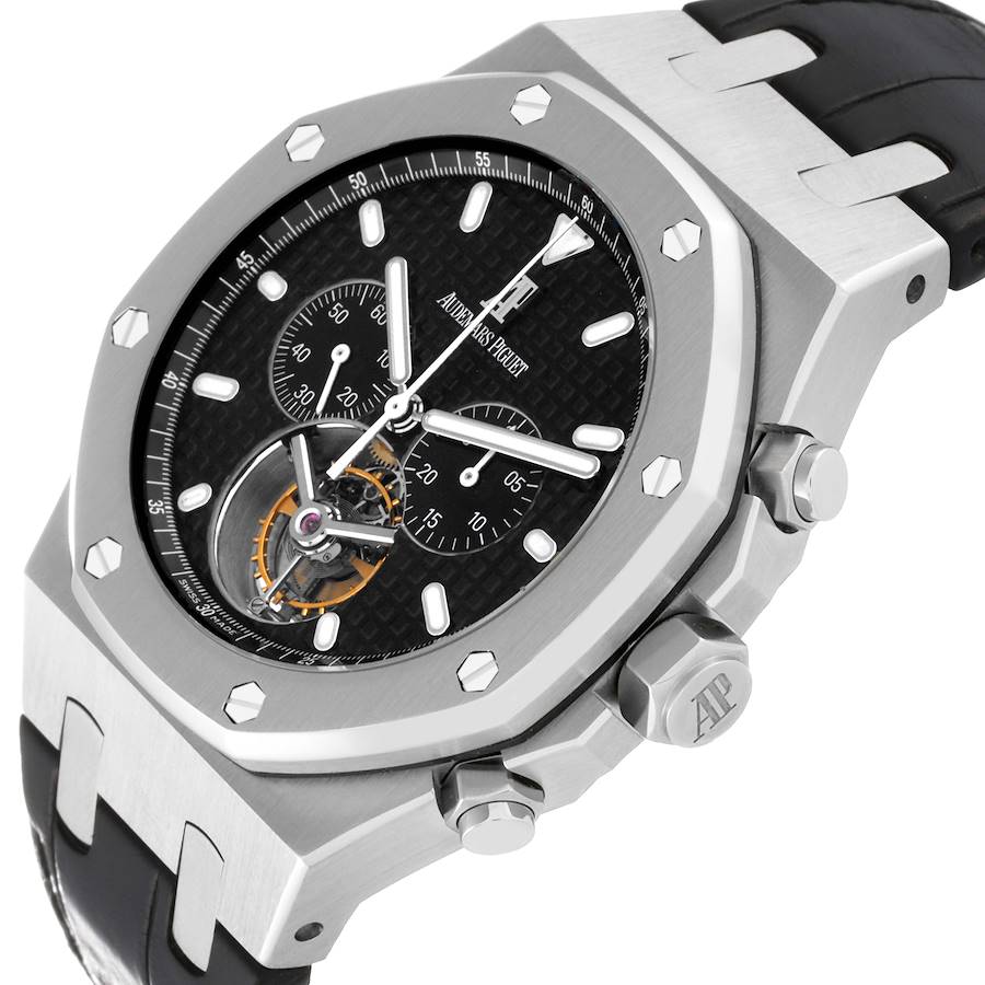 Audemars Piguet Royal Oak Tourbillon Chronograph Steel Mens Watch 25977ST