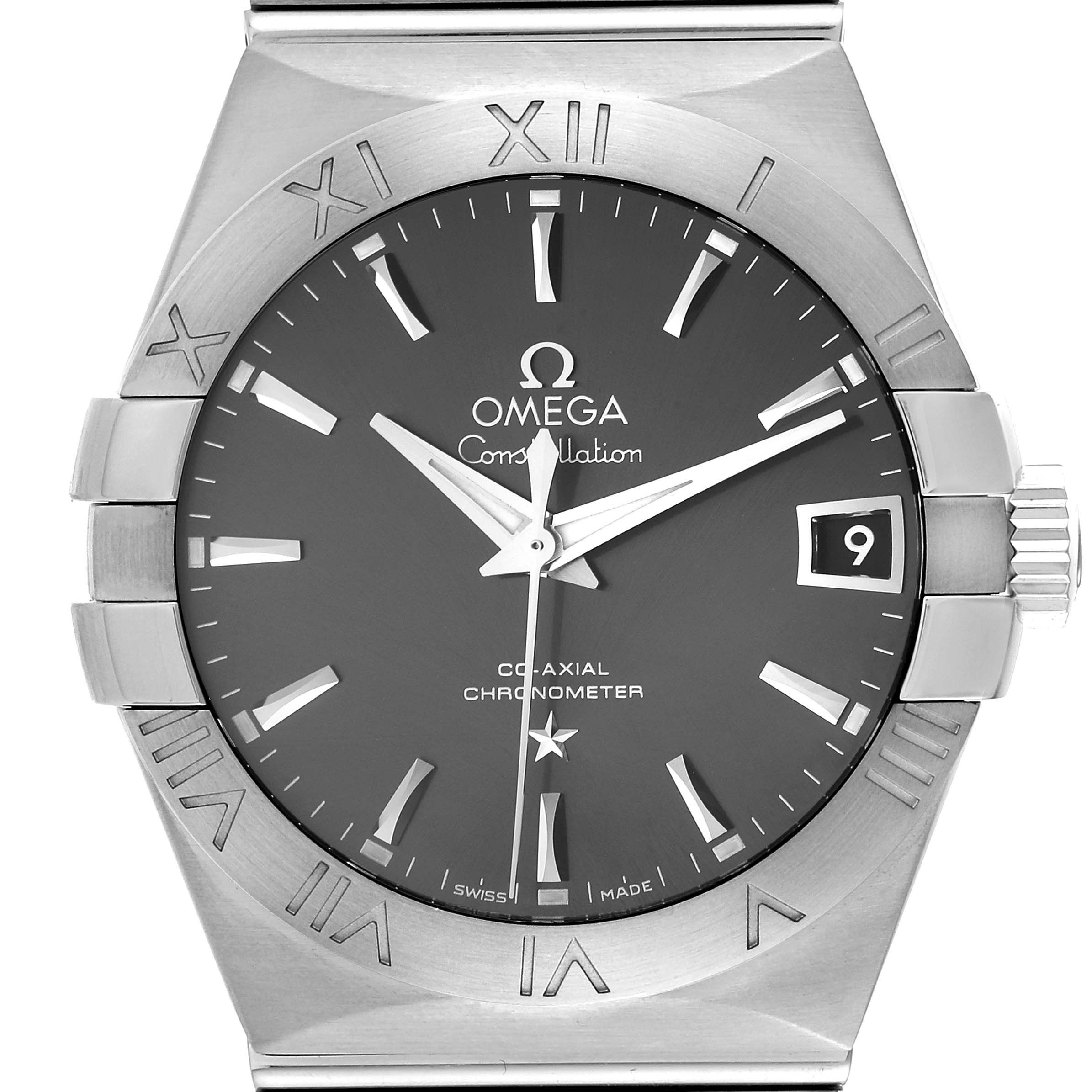 Omega Constellation Co-Axial Steel Mens Watch 38.5 MM 123.10.38.21.06.001