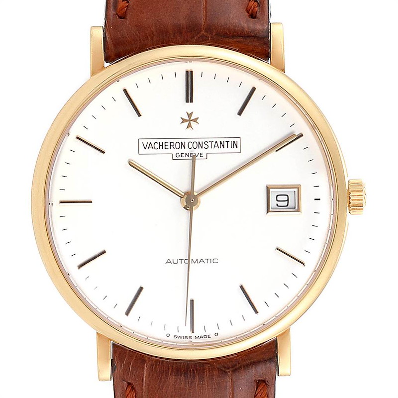 Vacheron Constantin Patrimony Yellow Gold White Dial Mens Watch 42002