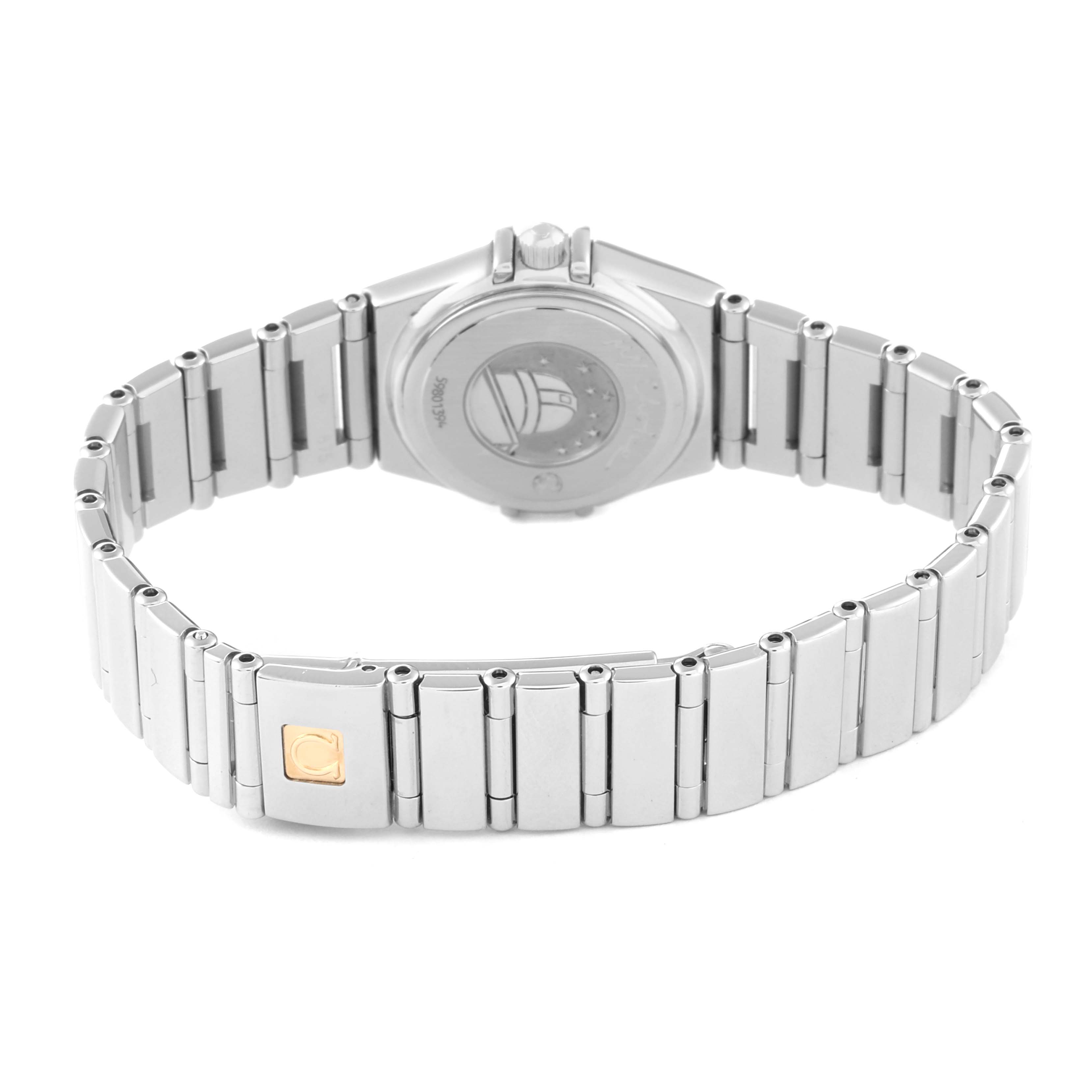 Omega Constellation Iris Steel Multi Stone Mother Of Pearl Dial Ladies Watch 22.5 MM 1465.79.00