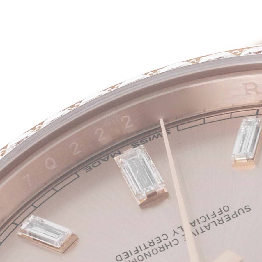 Rolex Day-Date 40 President Rose Gold Diamond Mens Watch 228345