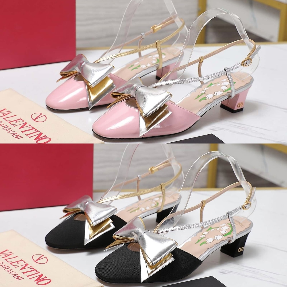 Valentino Bowow Slingback Pumps Black 6w2s0lb6qlj R1v