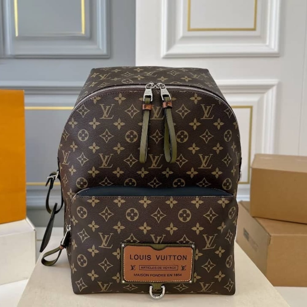 Louis Vuitton Discovery Backpack Safari Monogram Brown 37Cm