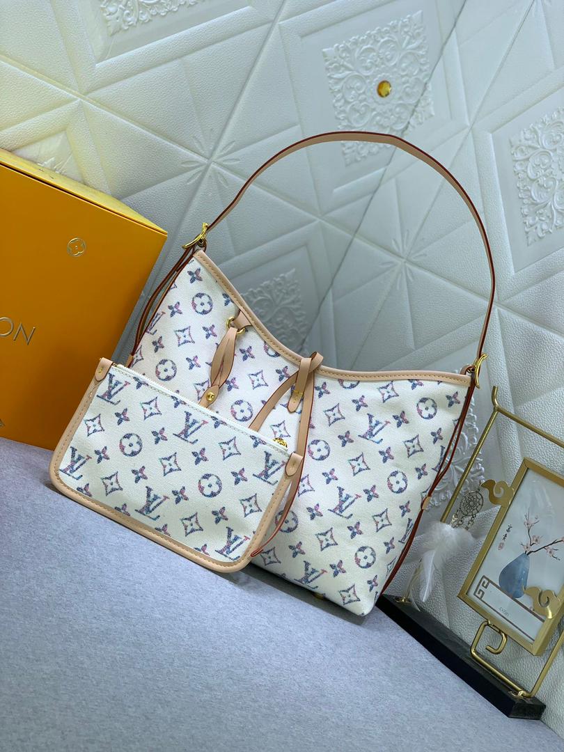 Louis Vuitton Carryall Pm Multicolor Beige 29Cm M24707