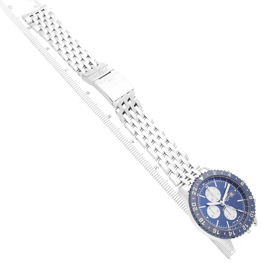 Breitling Chronoliner Blue Dial Steel Mens Watch Y24310