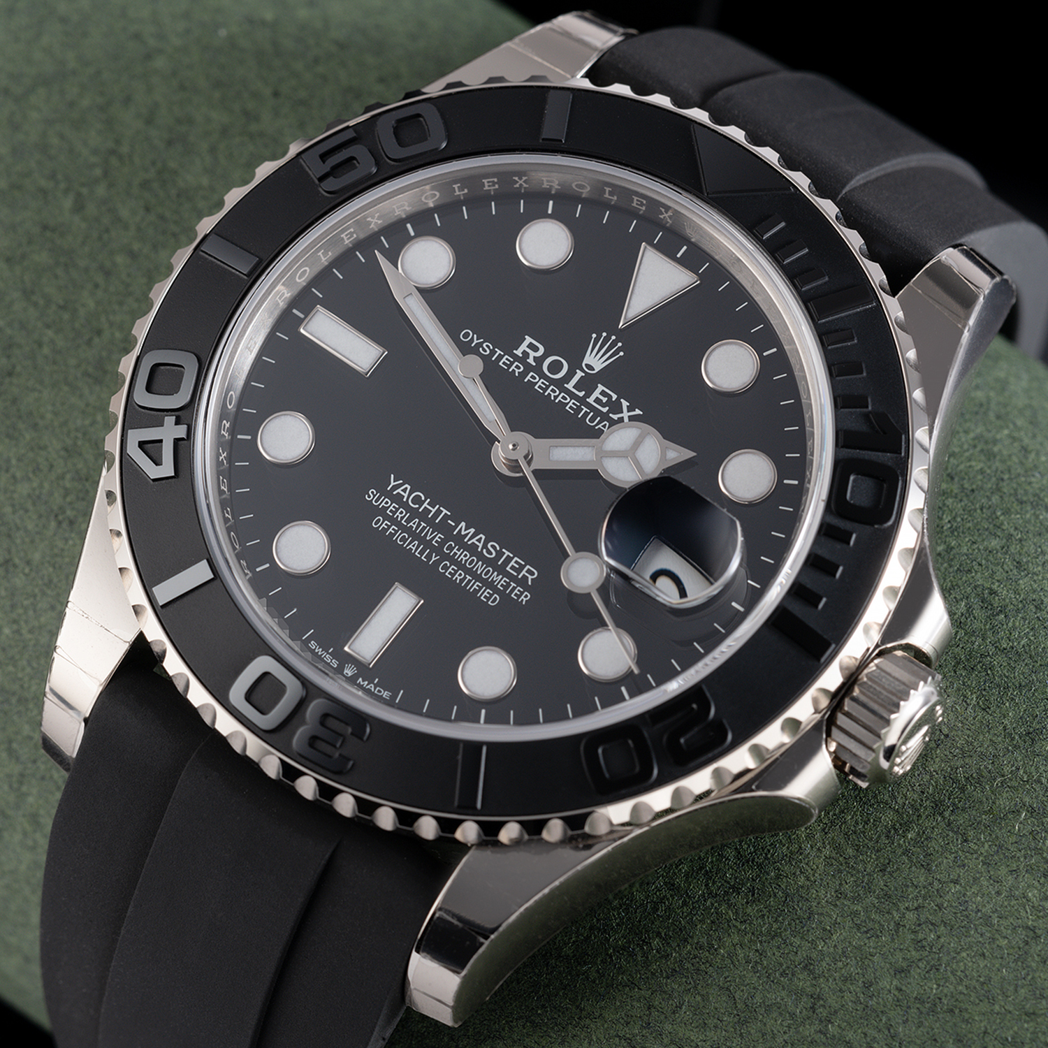 Rolex Yacht-Master 42mm 18k White Gold Oysterflex Bracelet 226659 Men's Watch Unworn