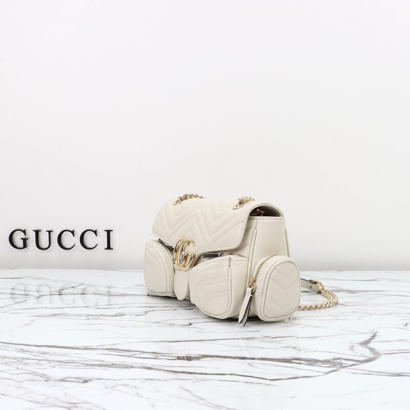 Replica Gucci Marmont 2.0 GG Shoulder Bag White