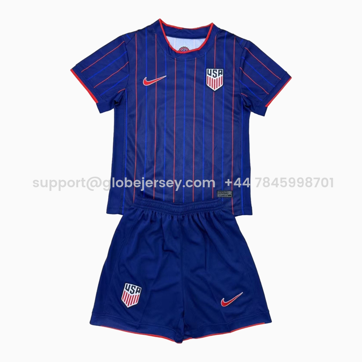 United States USA 25-26 Away Deep Blue Men's Adult Jersey Set - Fans Version
