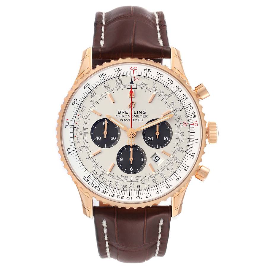 Breitling Navitimer Rose Gold Limited Edition Mens Watch RB0127