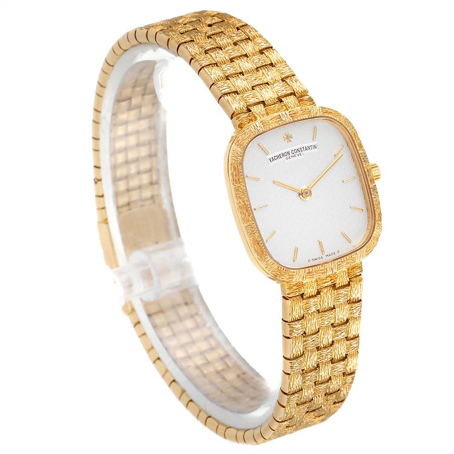 Vacheron Constantin 18K Yellow Gold Silver Dial Cocktail Ladies Watch
