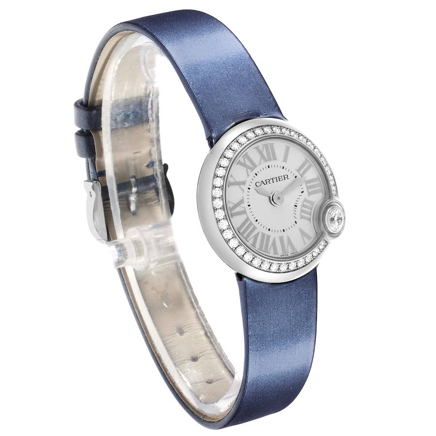 Cartier Ballon Blanc Steel Diamond Ladies Watch W4BL0002
