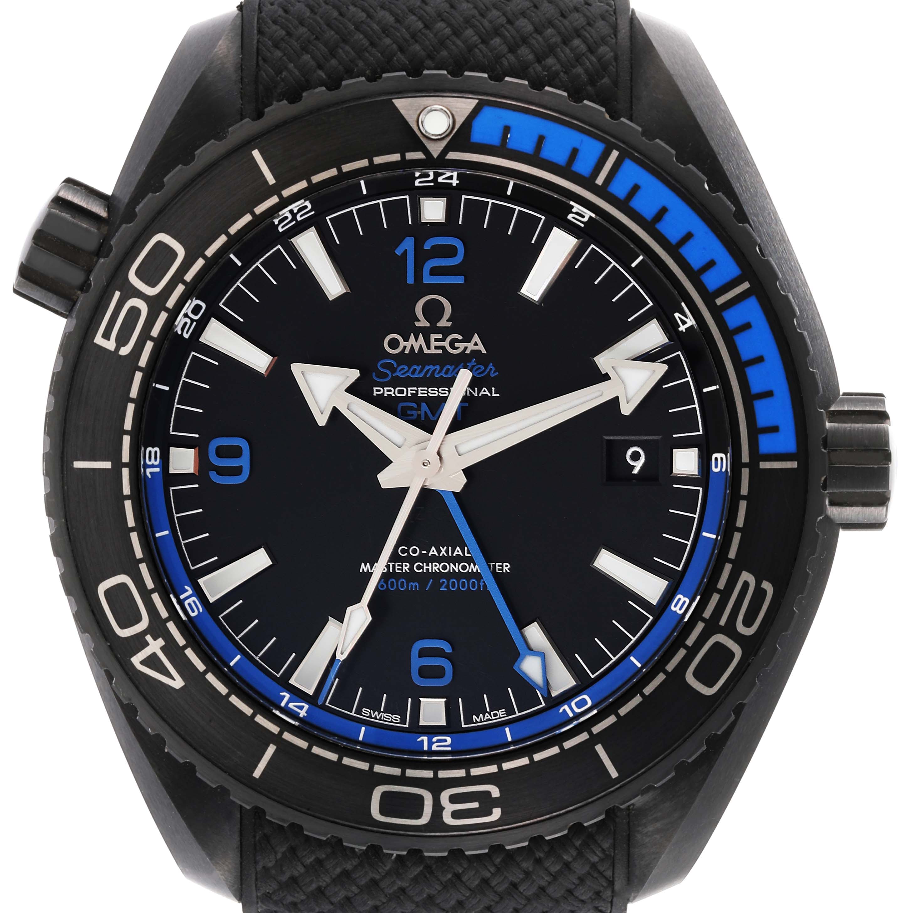Omega Planet Ocean Deep Black Ceramic GMT Watch 45.5 MM 215.92.46.22.01.002