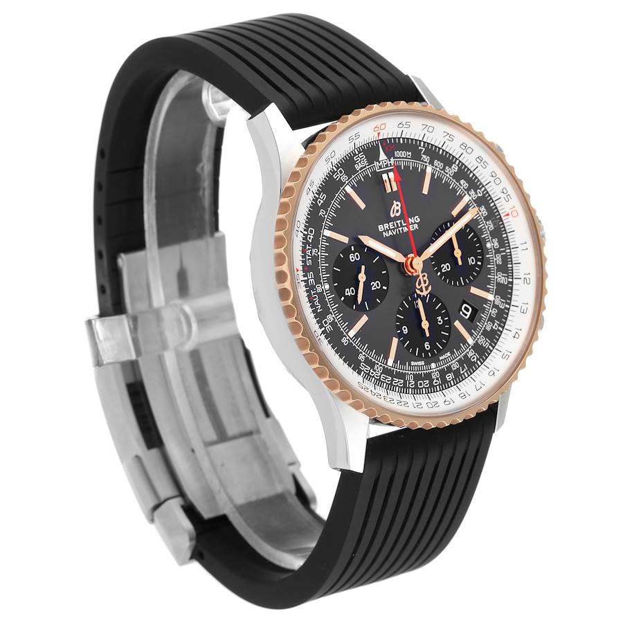Breitling Navitimer 01 Grey Dial Steel Rose Gold Mens Watch UB0121