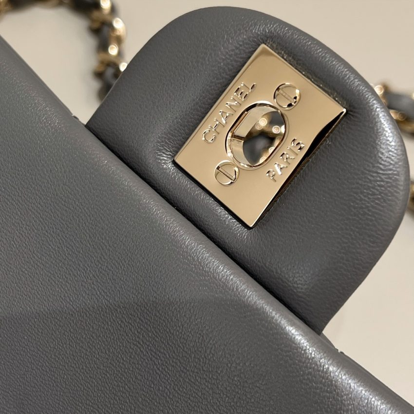 CHANEL Classic Flap 20cm Grey
