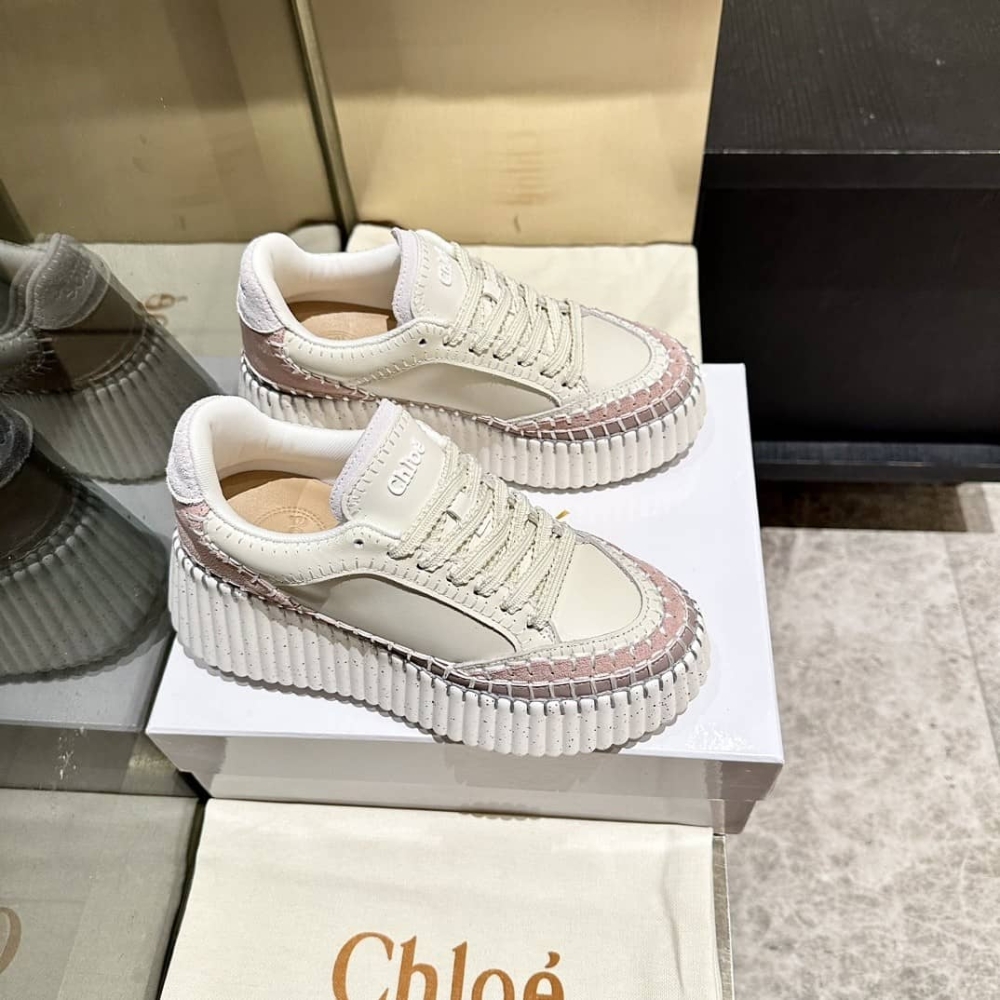 Chloé Nama Sneaker Power Beige CHC24U02IBD26Z