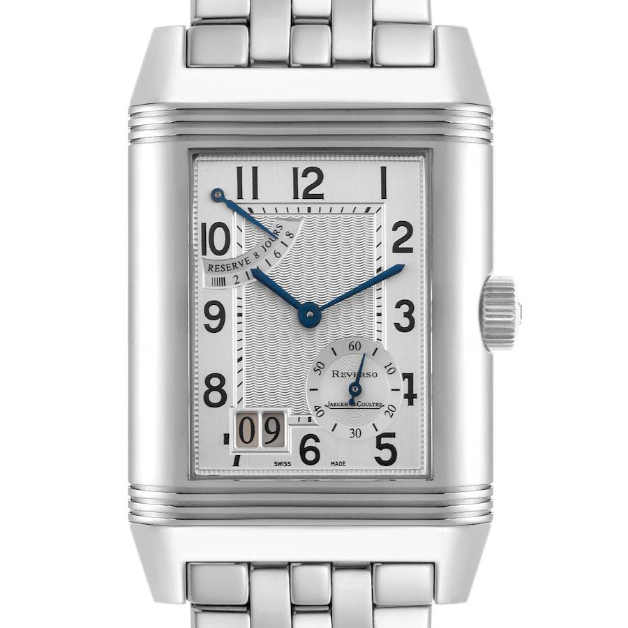 Jaeger LeCoultre Reverso Grande Date Steel Mens Watch 240.8.15 Q3008120