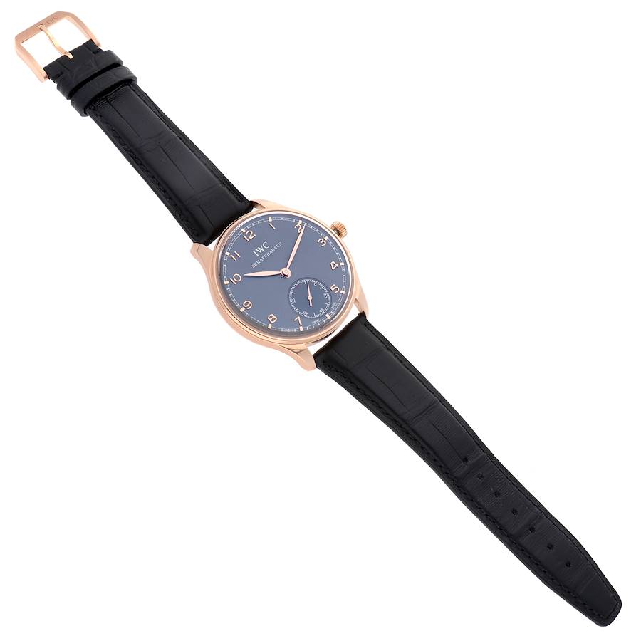 IWC Portuguese Rose Gold Grey Dial Manual Mens Watch IW545406