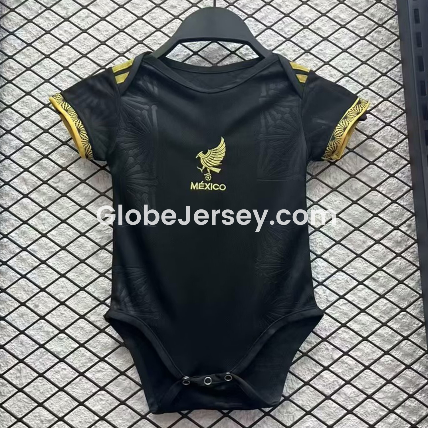 Mexico 2025 Gold Cup Black Baby Crawling Suit