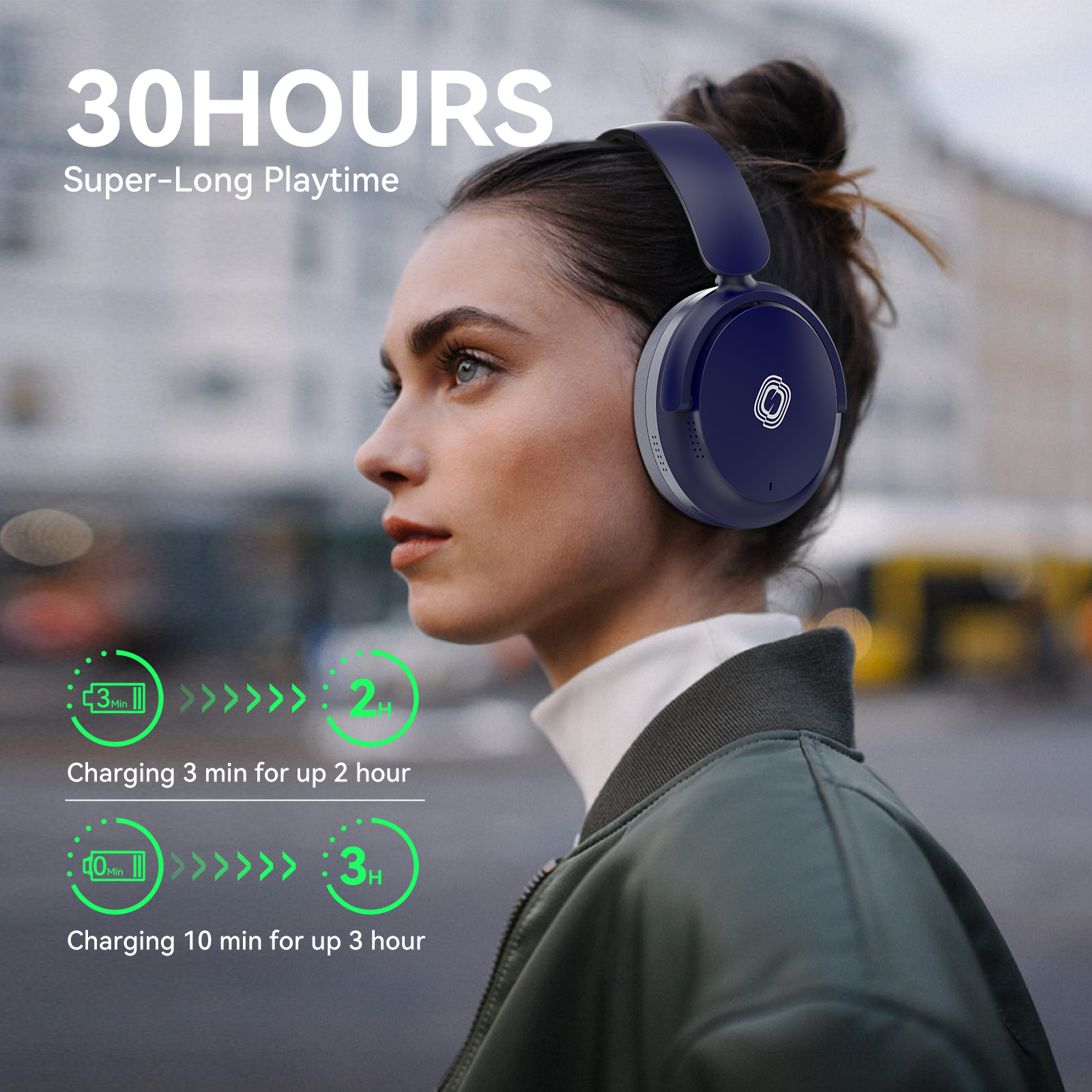 SADES Unbktom Durable Lightweight Stereo Sound Over Ear Headphones Type C Charging Wireless Bluetooth Headset
