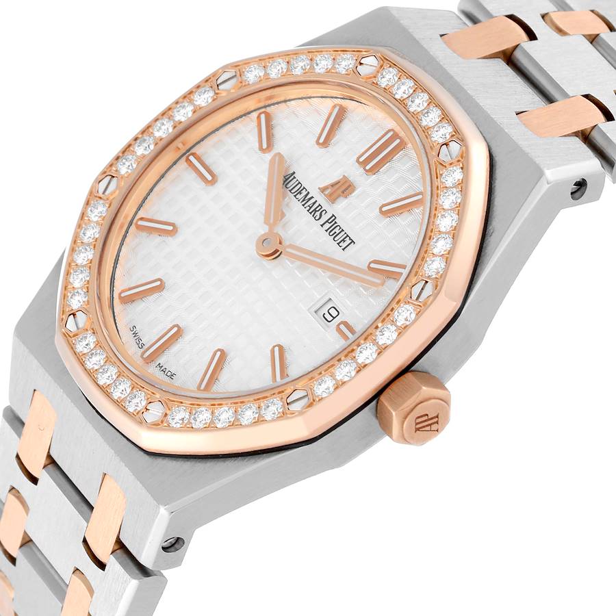 Audemars Piguet Royal Oak 33 Steel Rose Gold Diamond Ladies Watch 67651SR