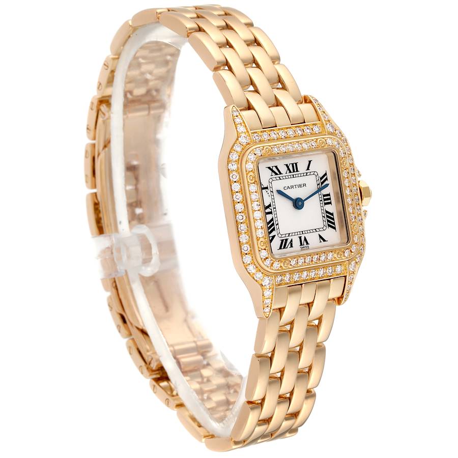 Cartier Panthere 18k Yellow Gold Diamonds Ladies Watch WF3072B9