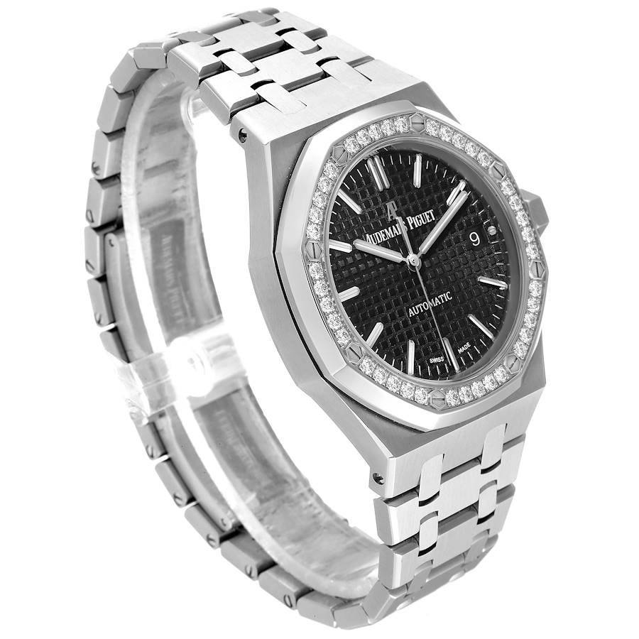 Audemars Piguet Royal Oak 37mm Steel Diamond Mens Watch 15451ST