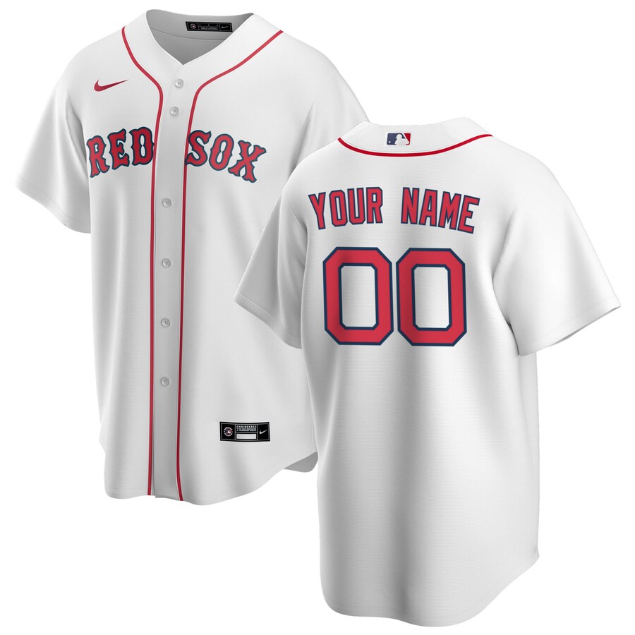 Boston Red Sox Youth Home Custom Jersey White