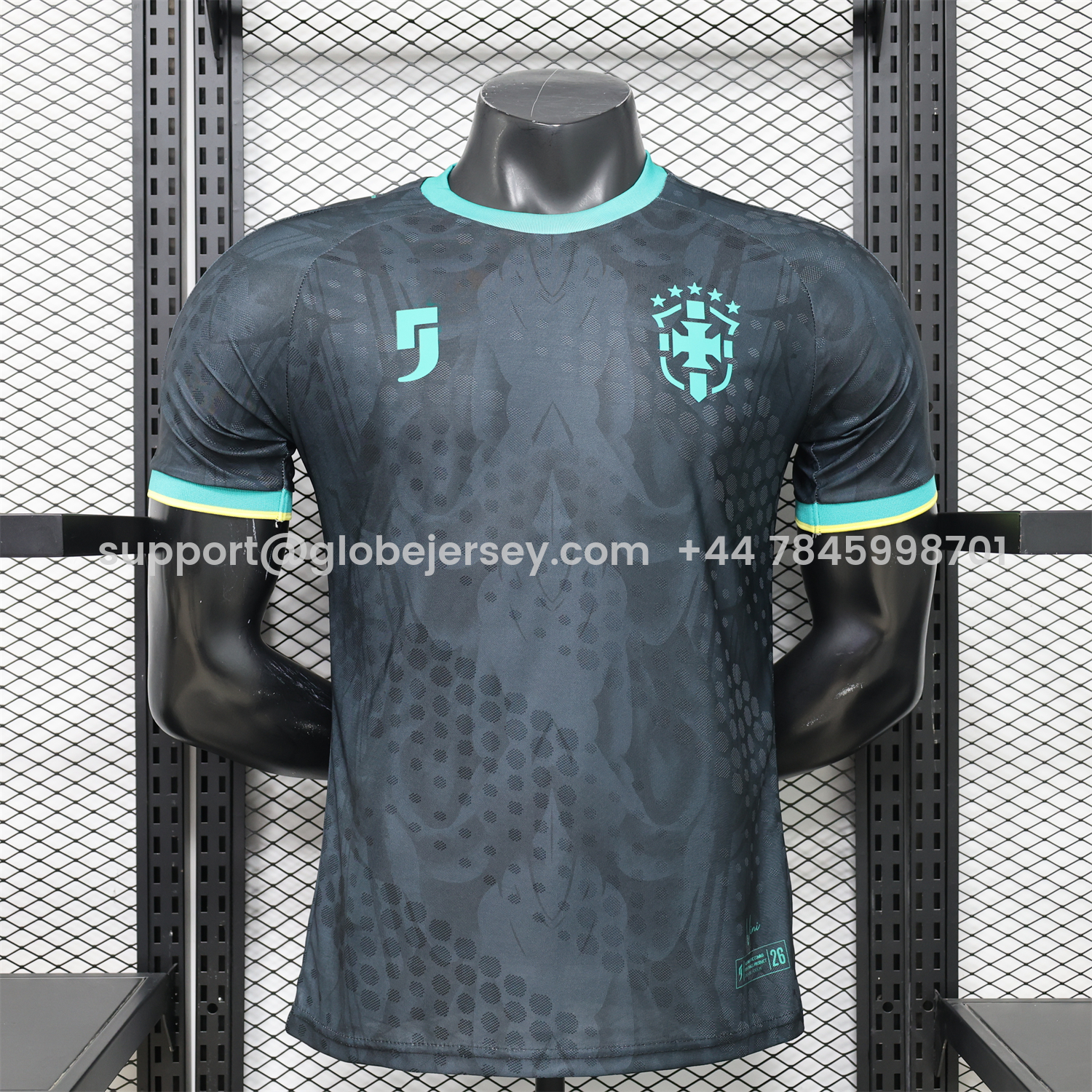 Brazil 2026 Black With Mint Green Special Jersey - Player Version