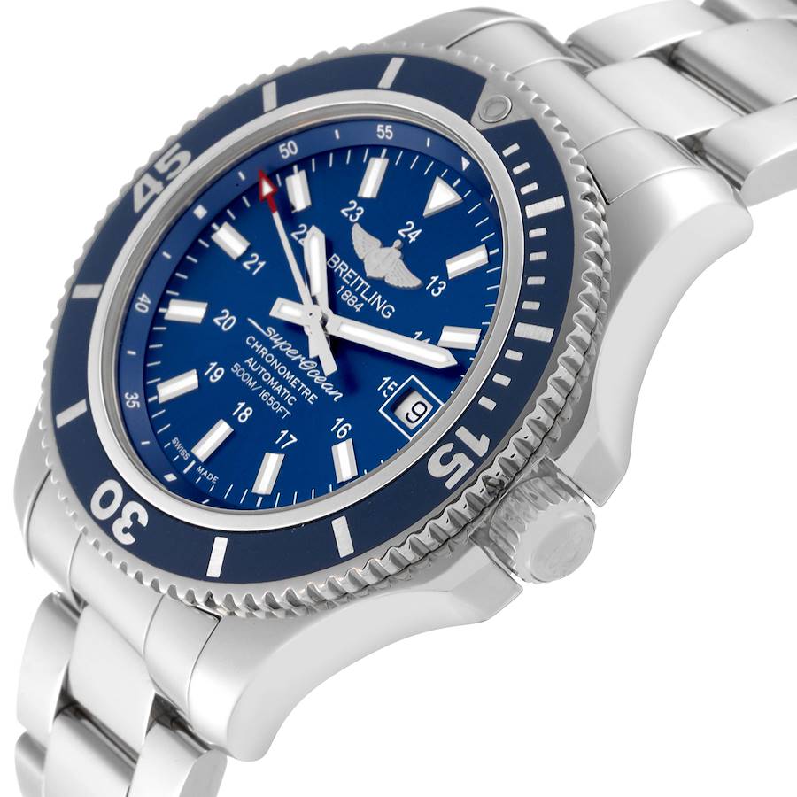Breitling Superocean II Blue Dial Steel Mens Watch A17365