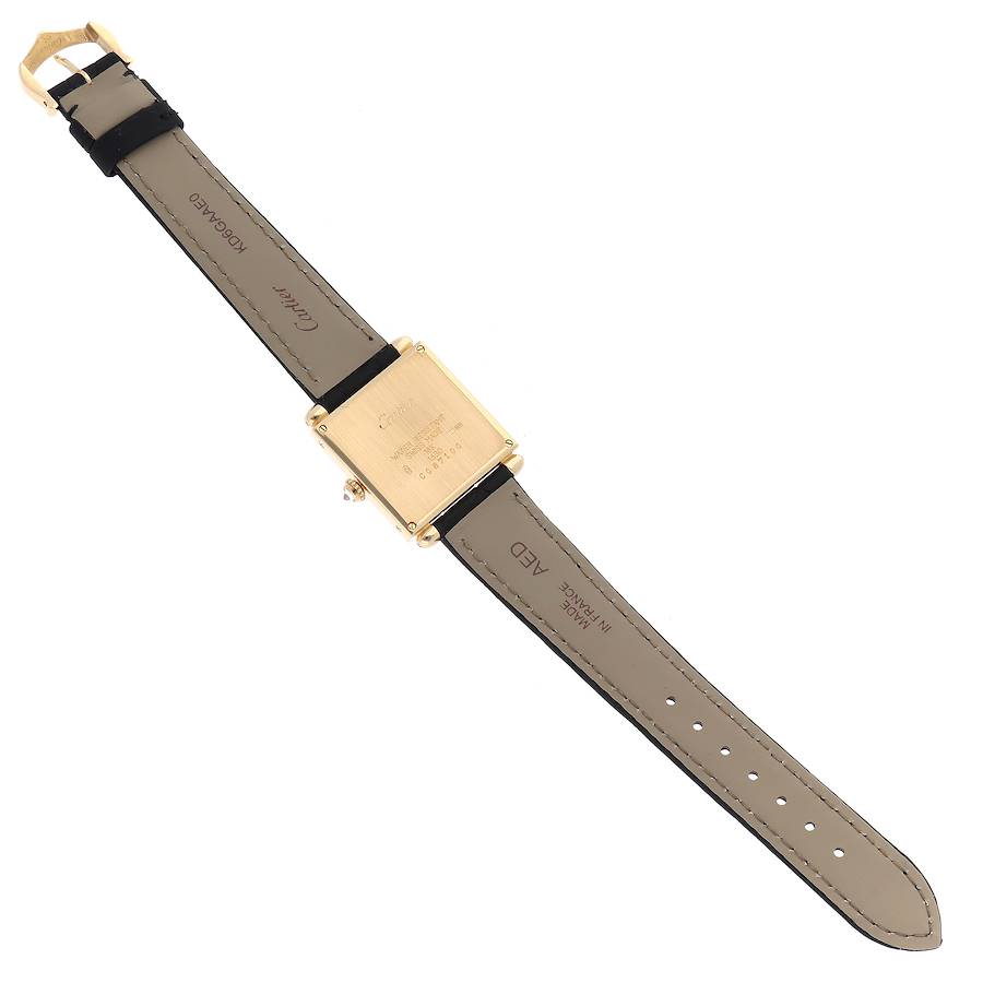 Cartier Tank Obus 18k Yellow Gold Diamond Ladies Watch WB800351
