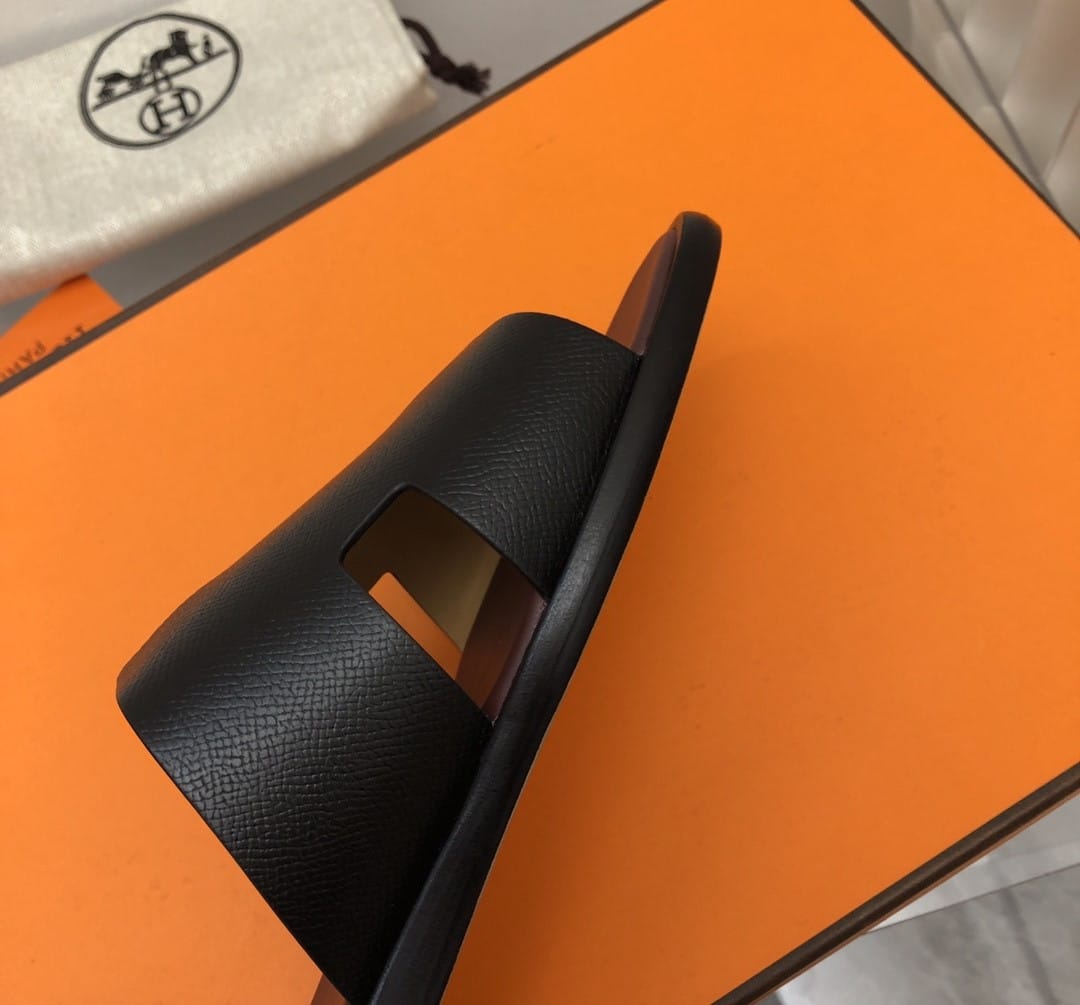 Hermes Izmir Sandal Black And Brown