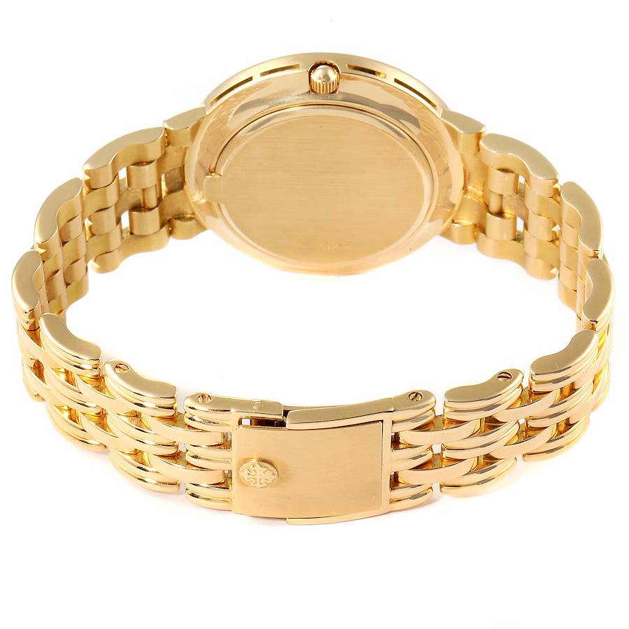 Patek Philippe 18k Yellow Gold Diamond Sapphires Ladies Watch 3982