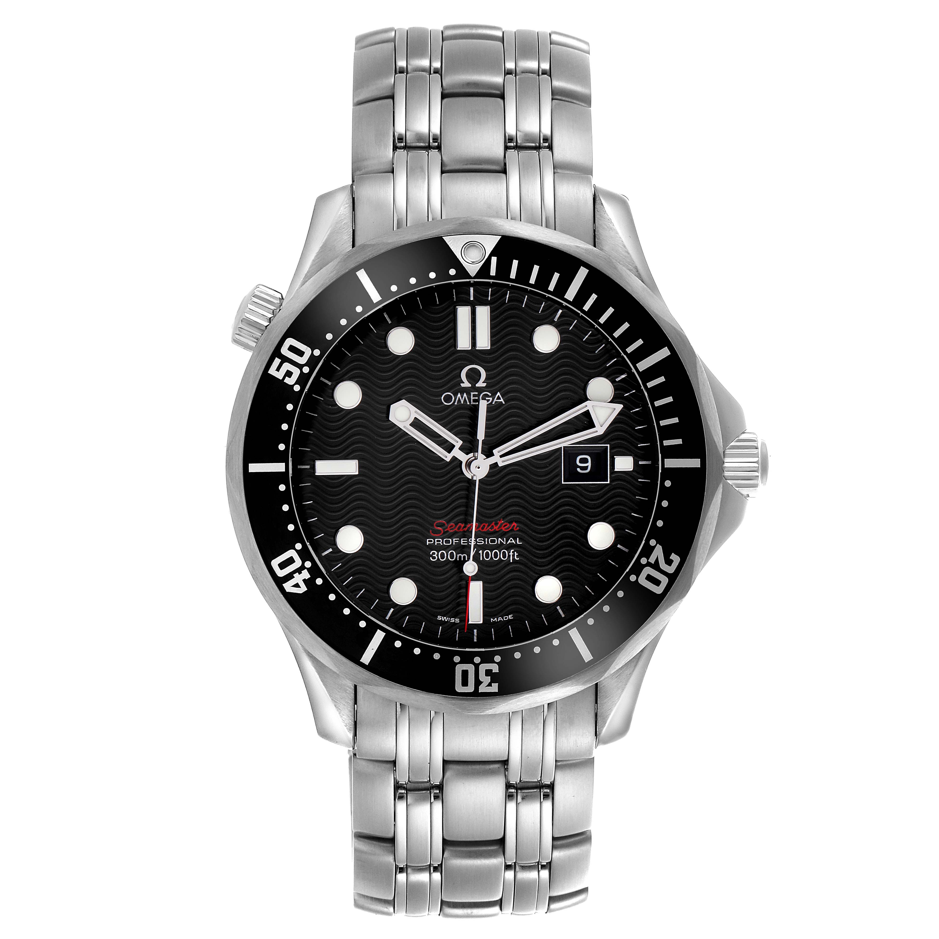 Omega Seamaster Quartz Black Dial Steel Mens Watch 41.0 MM 212.30.41.61.01.001