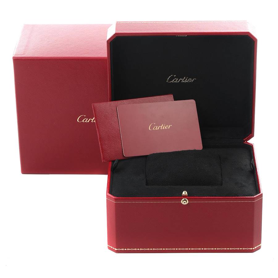 Cartier Calibre Rose Gold Blue Dial Automatic Mens Watch WGCA0010