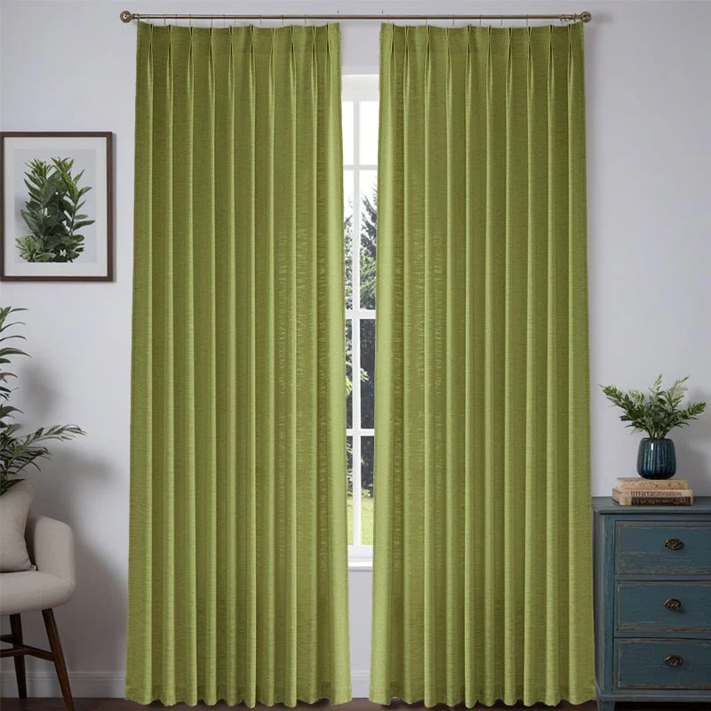Custom Heavyweight Linen Drape Pleated - 36 Colors