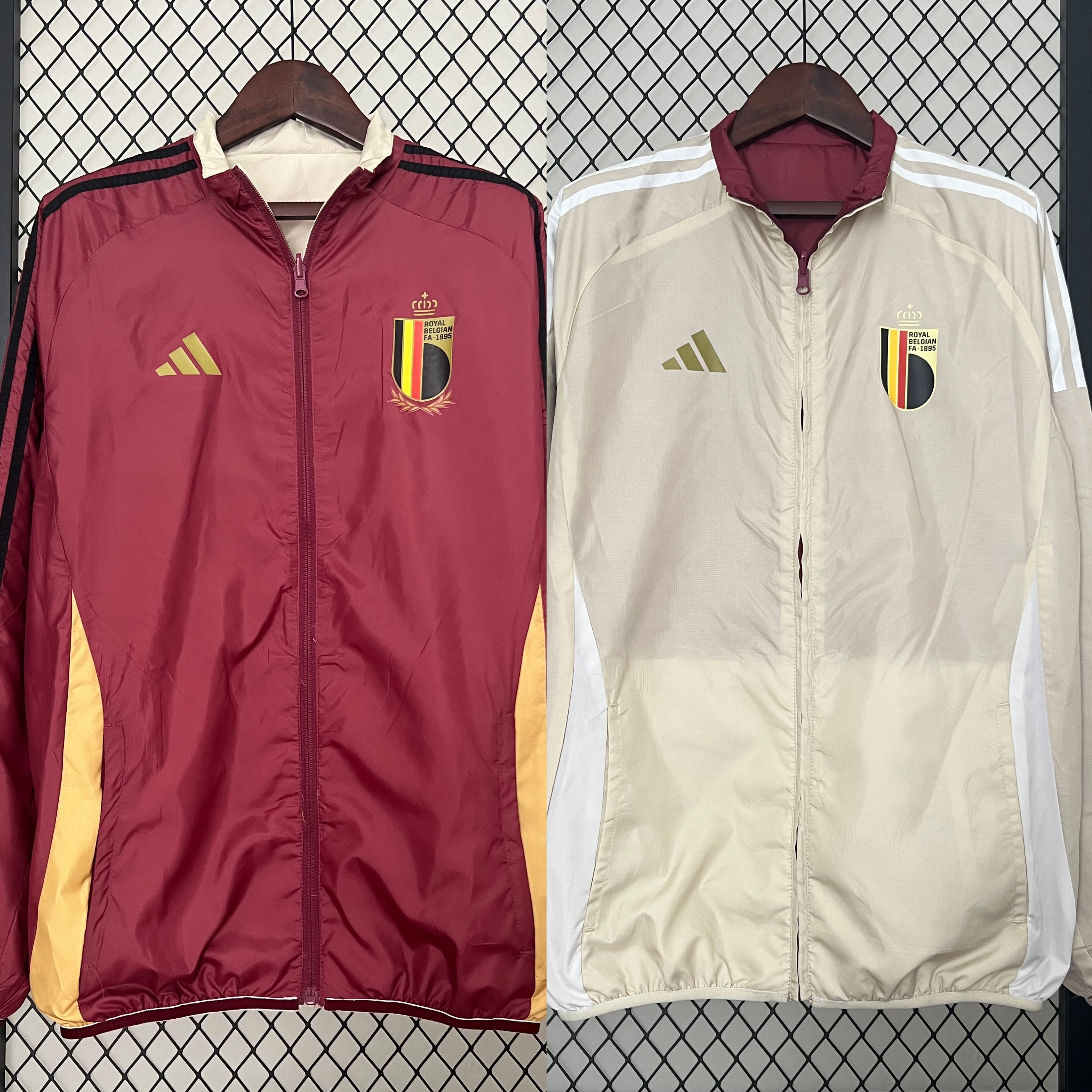 Belgium 2024 Double Sided Reversible Windbreaker - Red & Yellow