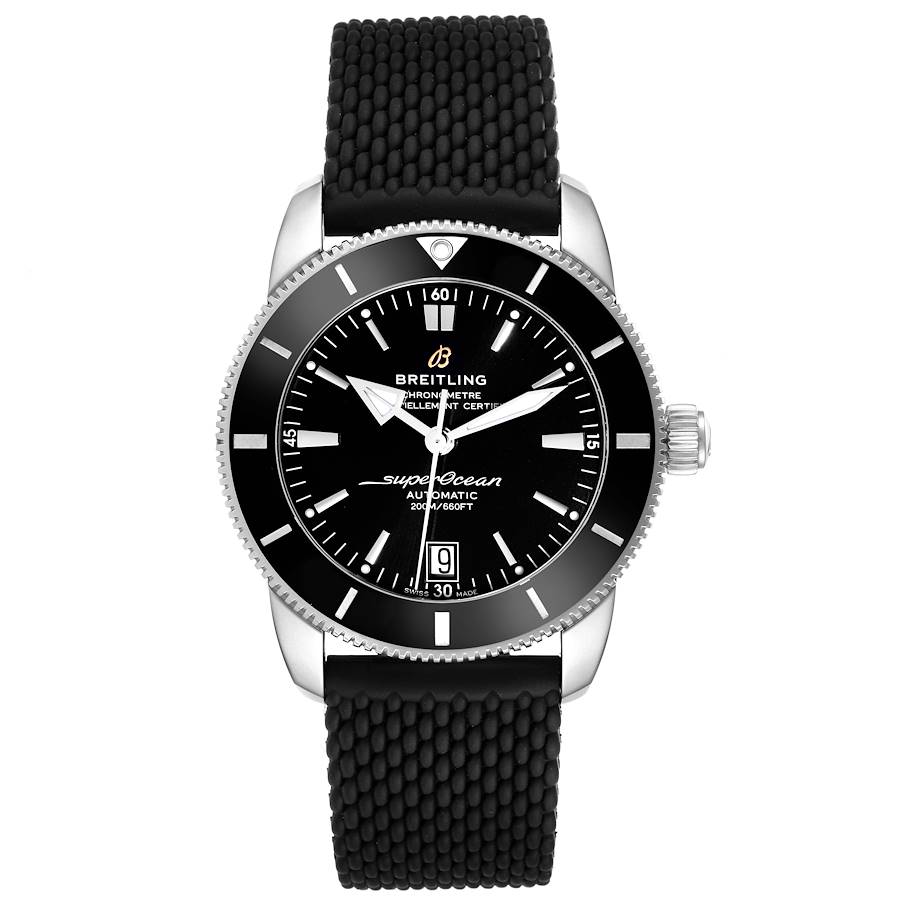 Breitling SuperOcean Heritage II 42 Black Dial Steel Mens Watch AB2010