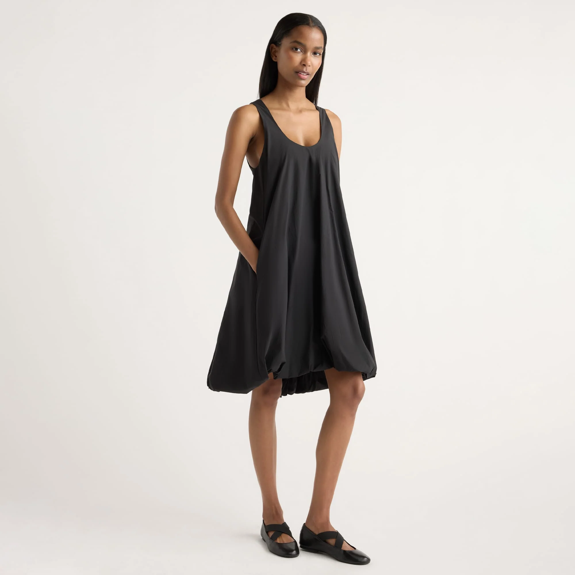 Cosima Hi-Lo Bubble-Hem Dress
